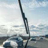 windshield of the car