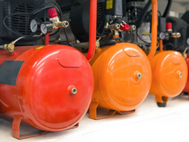 Air compressors for garage - different colors