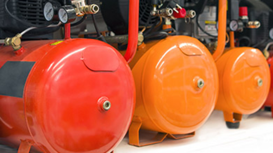 Air compressors for garage - different colors