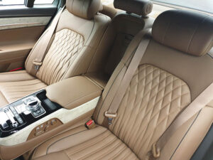 beige leather car seats