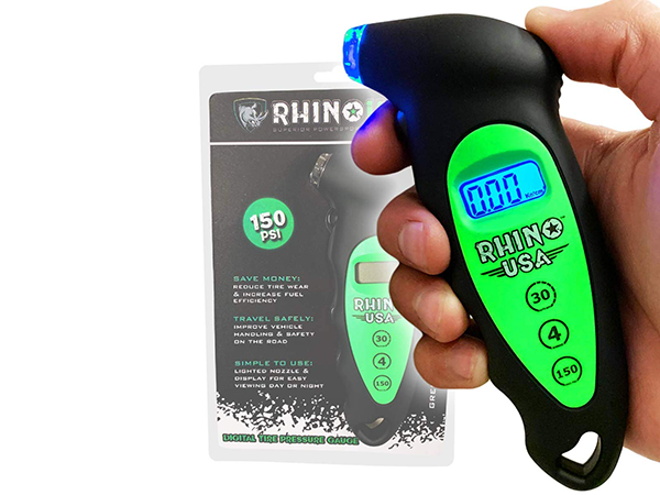 RHINO USA Digital Tire Pressure Gauge 150 PSI