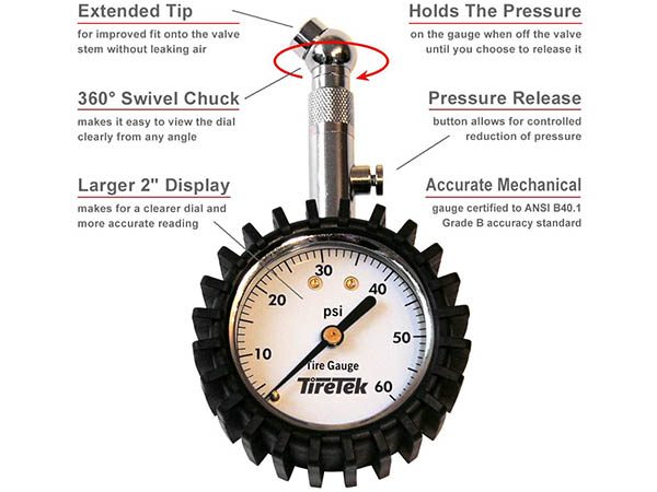 tiretek premium pressure gauge