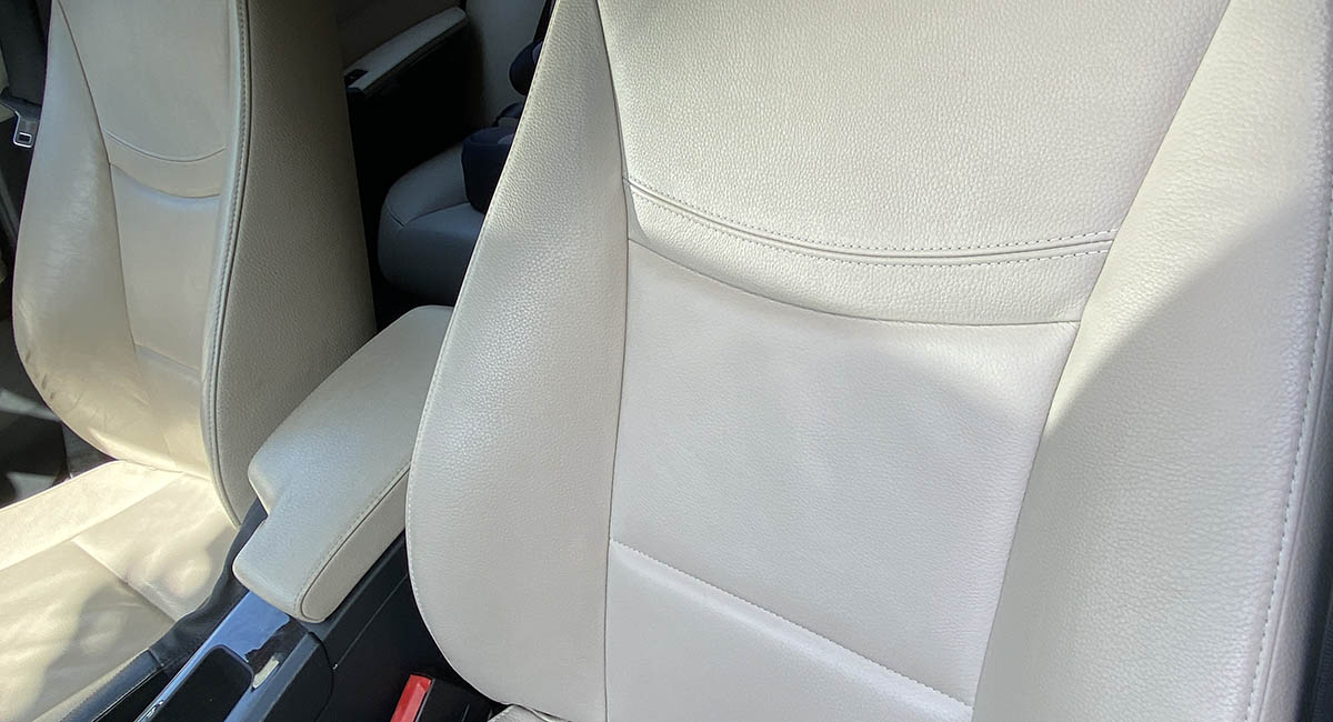 Car leather interior white