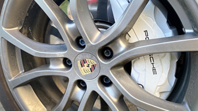 porsche brake caliper white